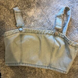 Forever 21 denim crop top